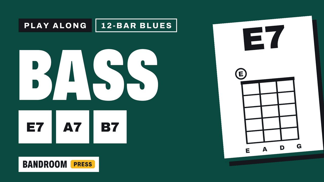 Bass Play Along | E7 A7 B7 | 12 Bar Blues in E | 5 Bass Lines with TAB