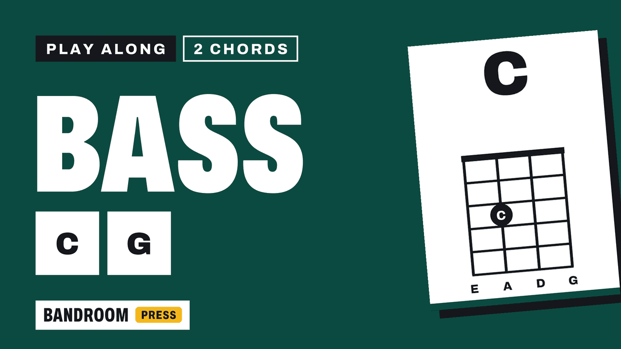 Bass Play Along | C G | 2 Chord Song in C | 5 Bass Lines with TAB