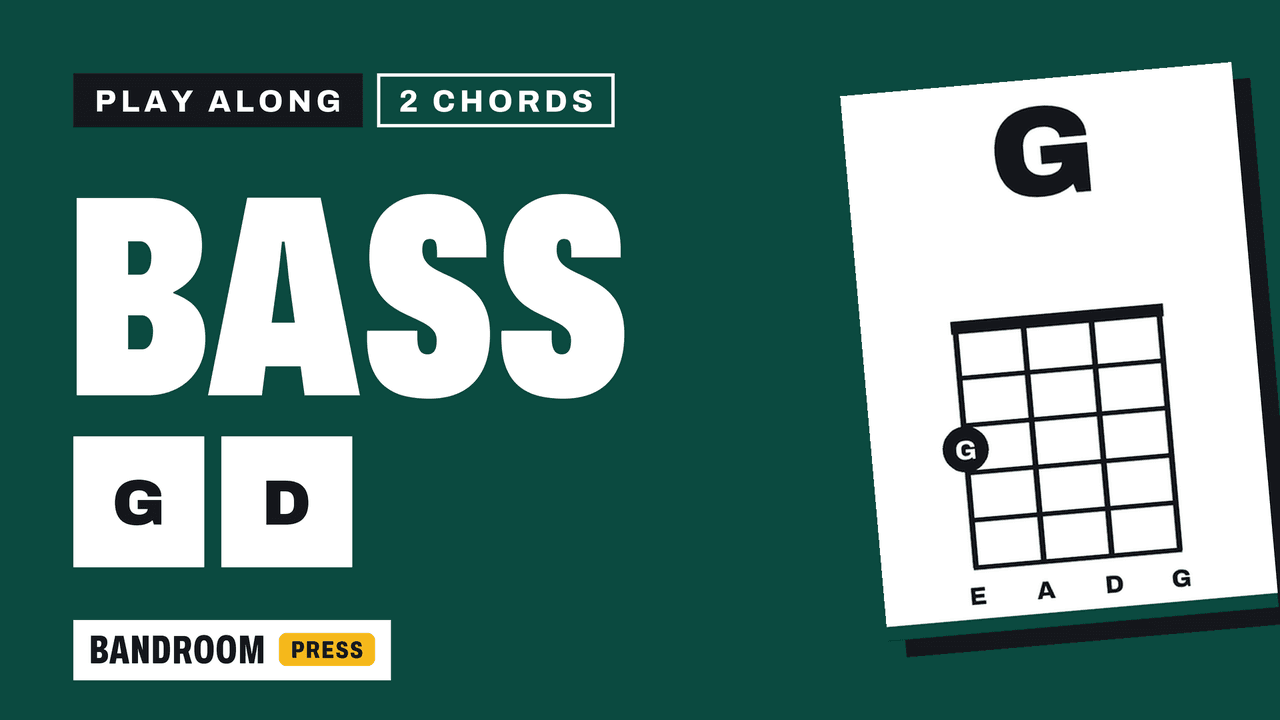 Bass Play Along | G D | 2 Chord Song in G | 5 Bass Lines with TAB