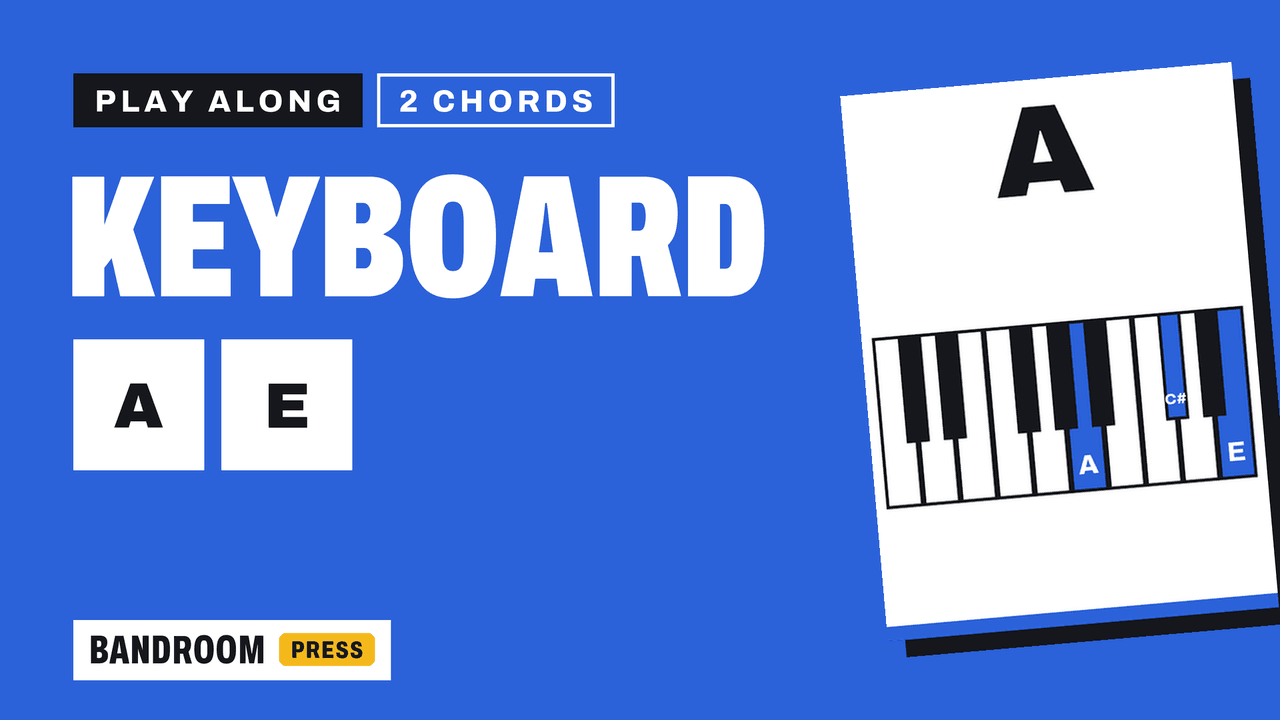 Keyboard / Piano Play Along | A E | 2 Chord Song in A | 5 Rhythm Patterns
