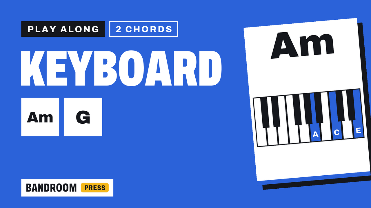 Keyboard / Piano Play Along | Am G | 2 Chord Song in A minor | 5 Rhythm Patterns