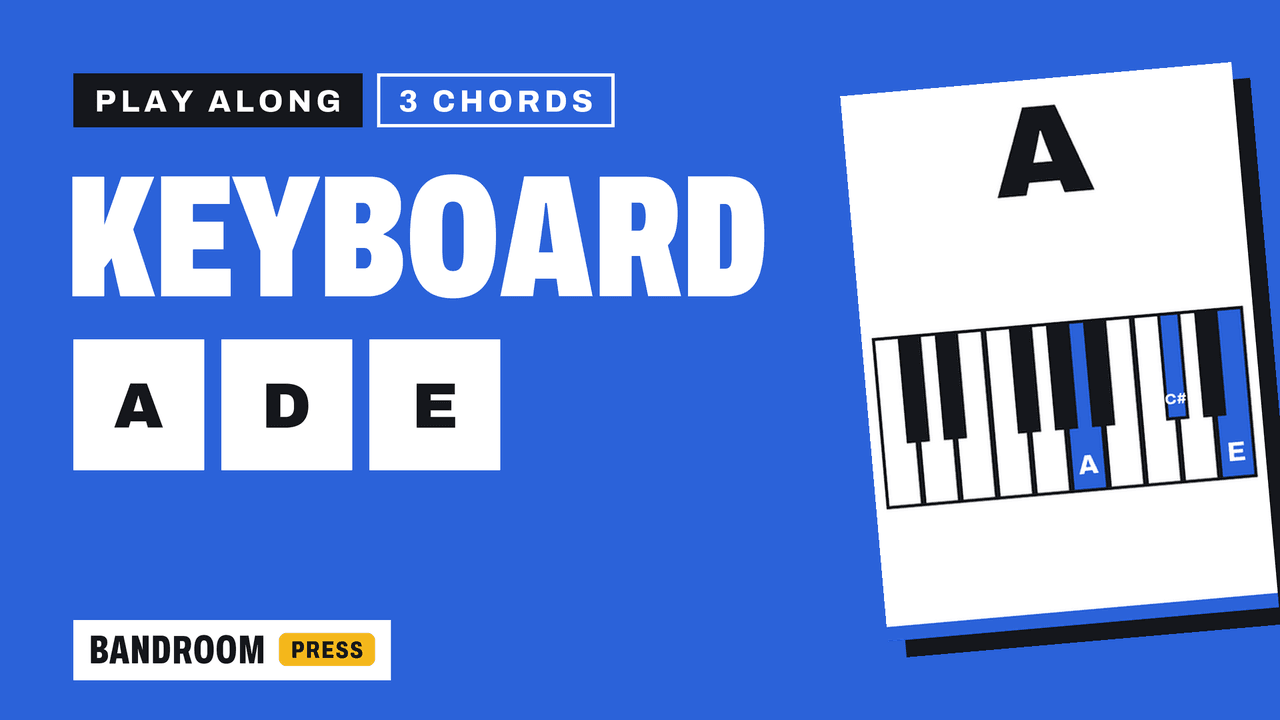 Keyboard / Piano Play Along | A D E | 3 Chord Song in A | 5 Rhythm Patterns