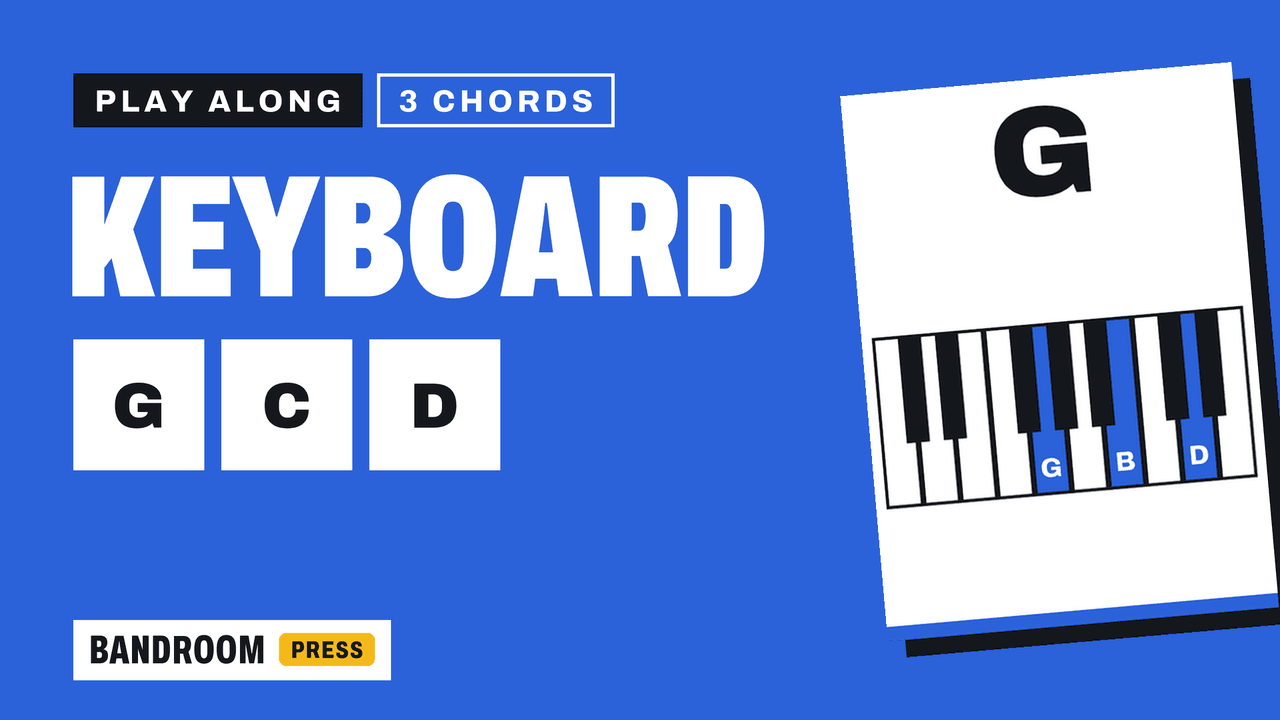 Keyboard / Piano Play Along | G C D | 3 Chord Song in G | 5 Rhythm Patterns