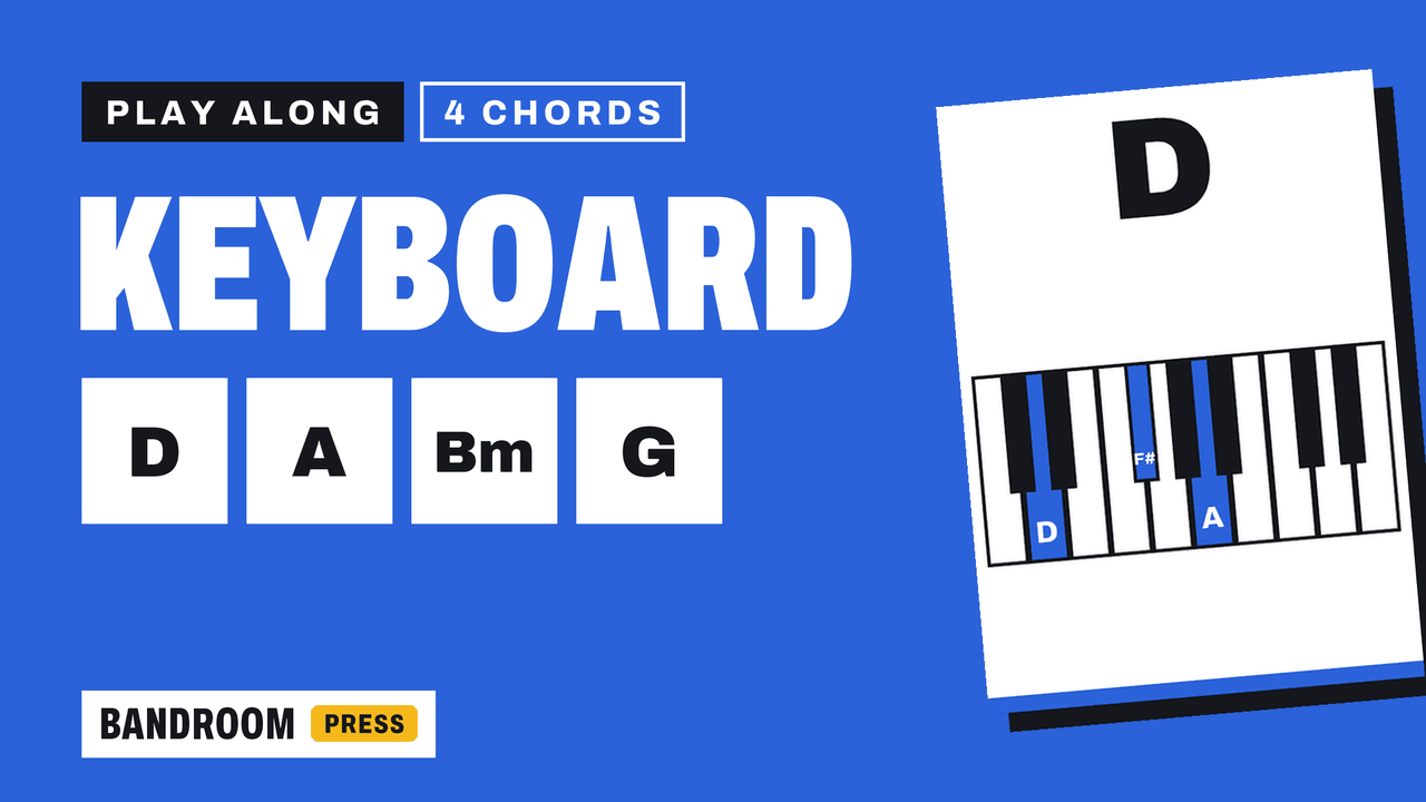 Keyboard / Piano Play Along | D A Bm G | 4 Chord Song in D | 5 Rhythm Patterns